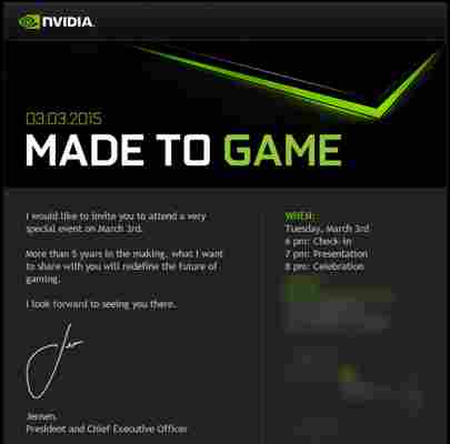 NVIDIA 3. března představí herní produkt, na kterém pracuje 5 let